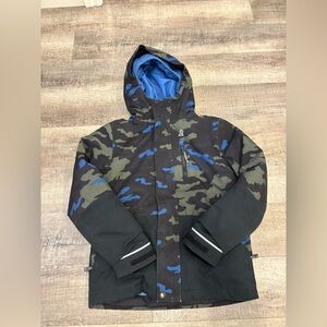 Ripzone Camouflage Hooded Jacket Winter with Blue Lining